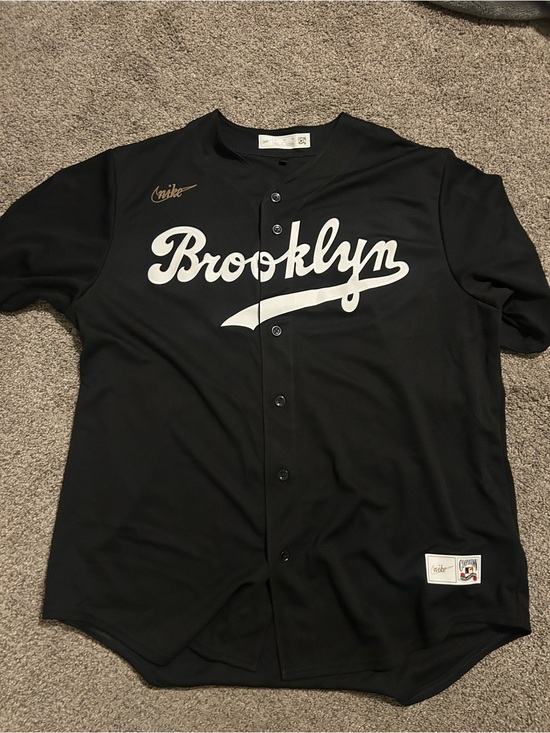 Nike Other - Nike Black Tee with Gold Swoosh and Cooperstown Patch